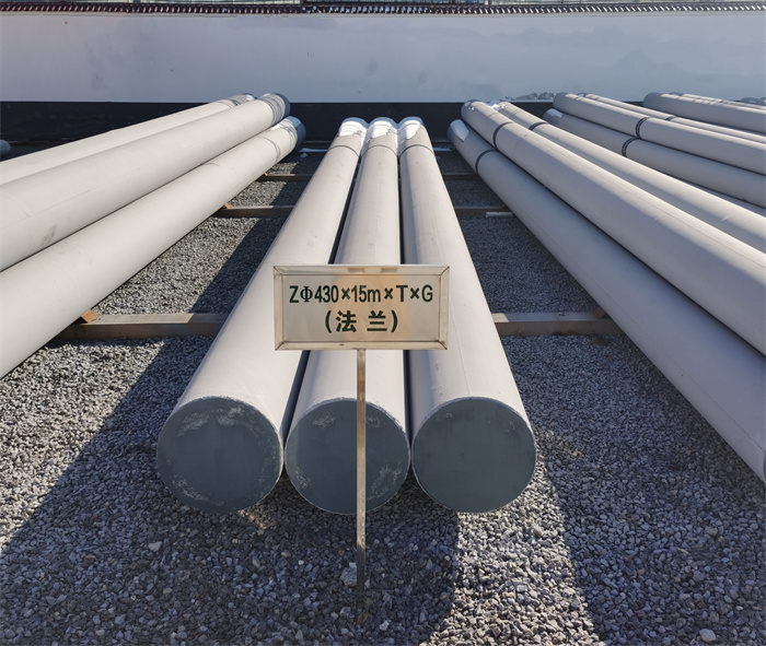 资阳430×15米×T×G法兰水泥杆
